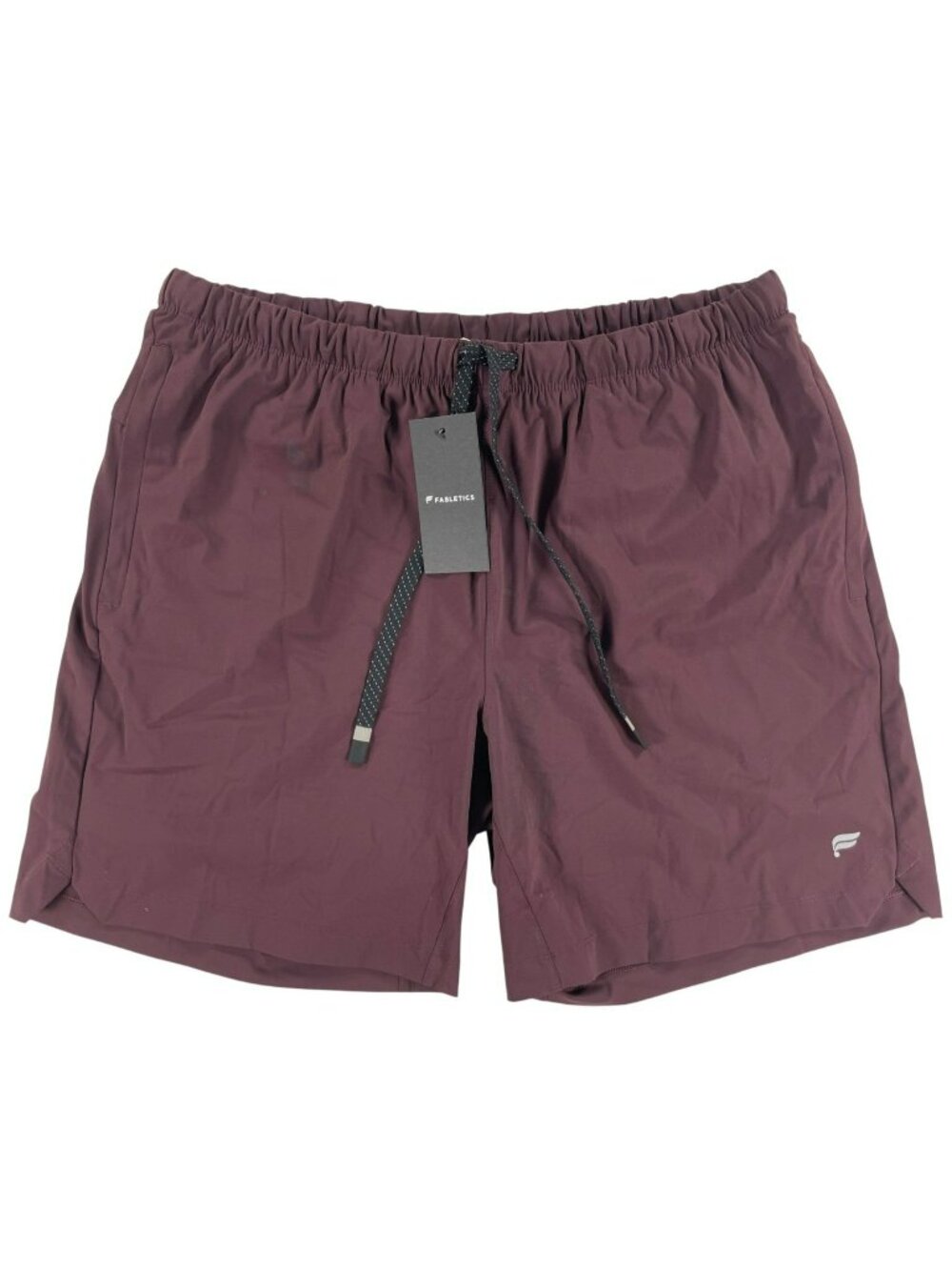 Fabletics Athletic Shorts Burgundy Gym Elastic Waist Zipper Pockets Men's Sz XL